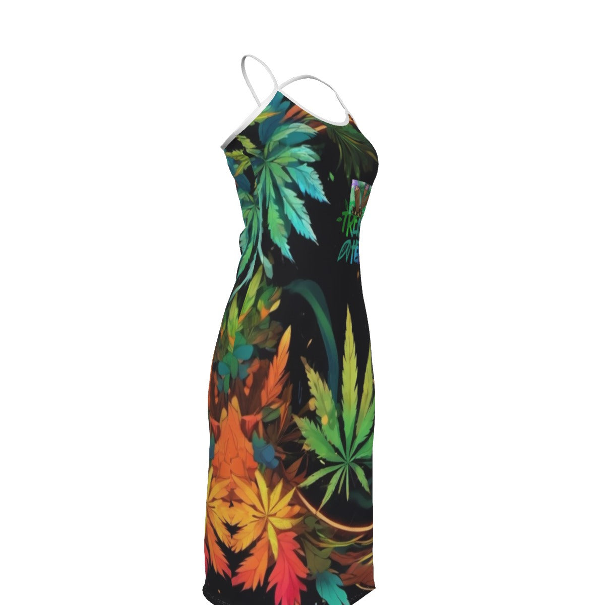 All-Over Print Women's Back Cross Cami Dress