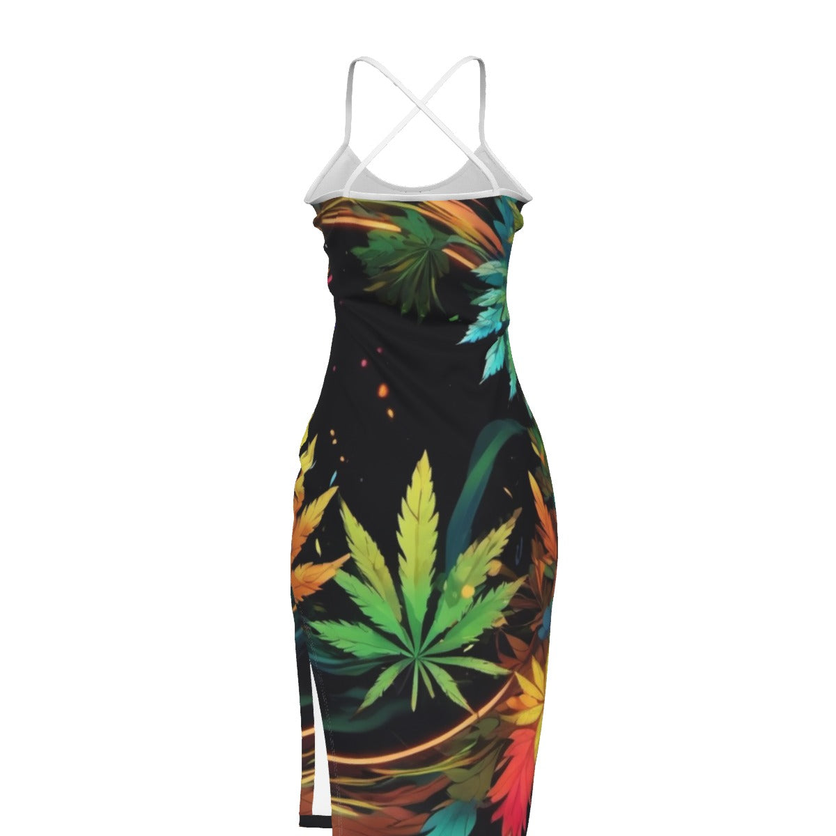 All-Over Print Women's Back Cross Cami Dress