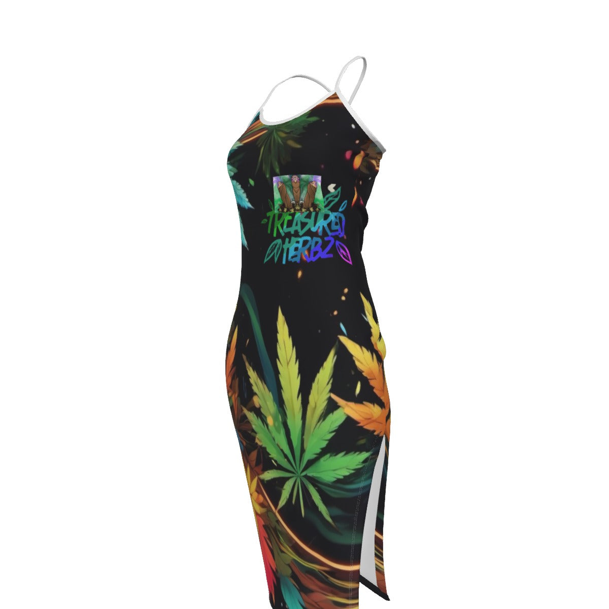 All-Over Print Women's Back Cross Cami Dress