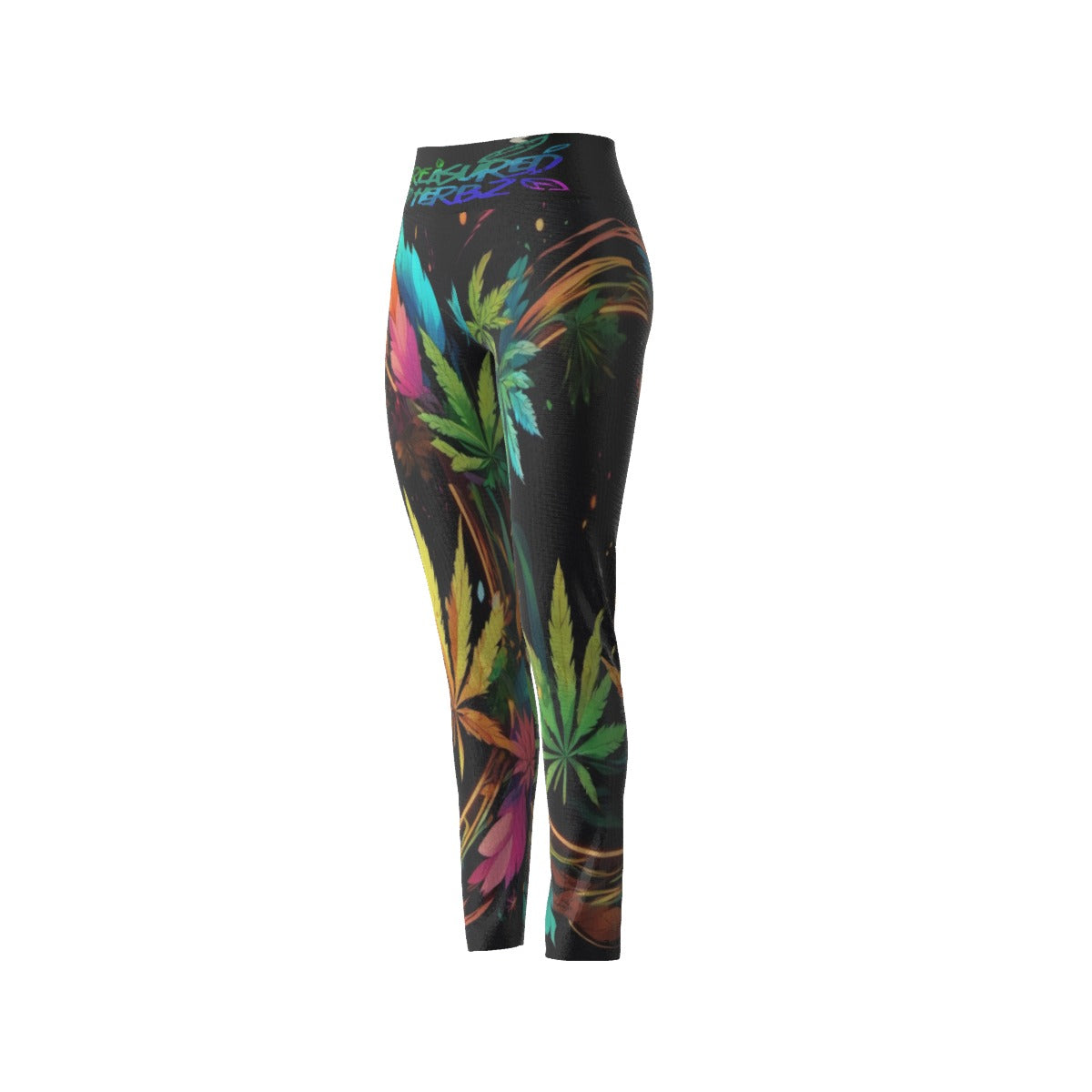 All-Over Print Women's High Waist Leggings | Side Stitch Closure