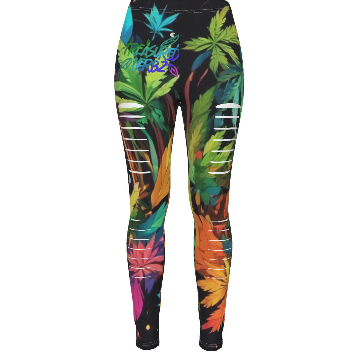 All-Over Print Women's Ripped Leggings