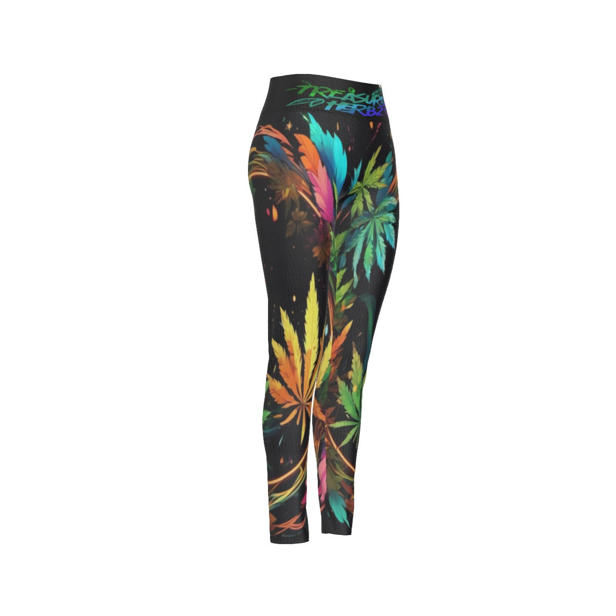 All-Over Print Women's High Waist Leggings | Side Stitch Closure