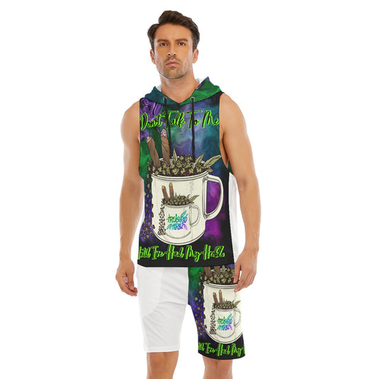 All-Over Print Men's Sleeveless Vest And Shorts Set