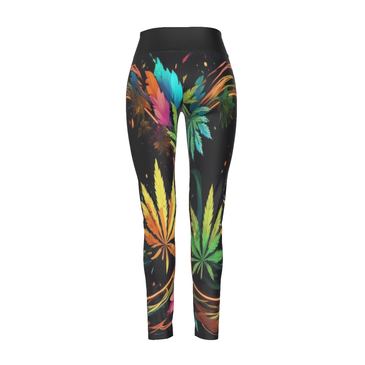 All-Over Print Women's High Waist Leggings | Side Stitch Closure