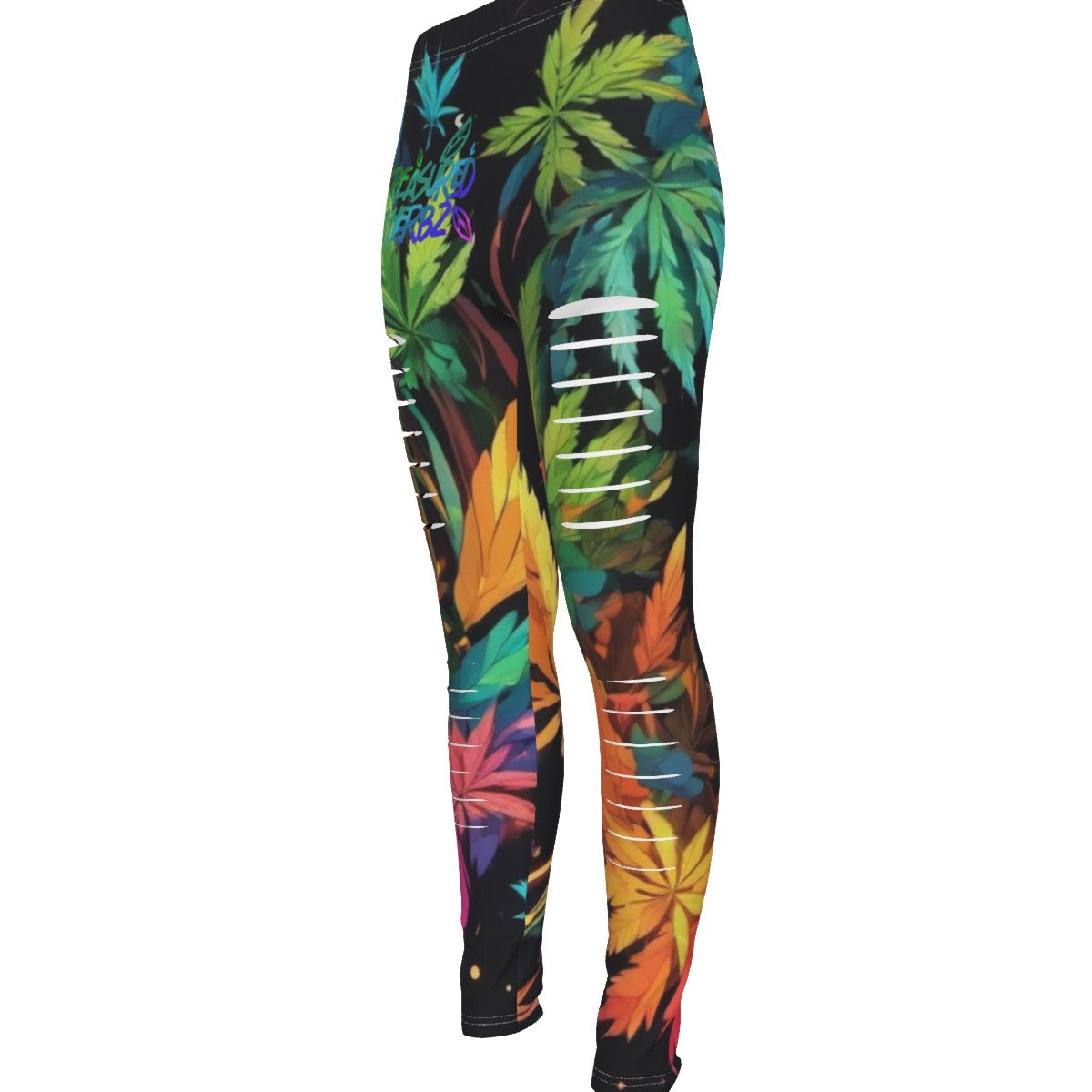 All-Over Print Women's Ripped Leggings